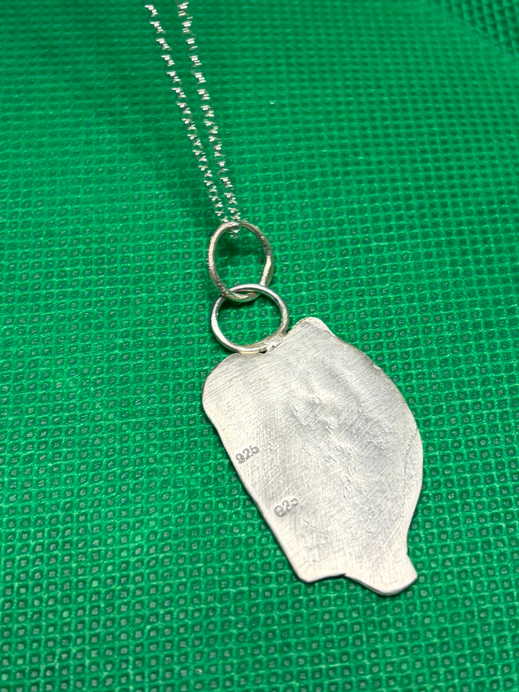 Handmade sterling silver Irish harp pendant on an 18 inch necklace