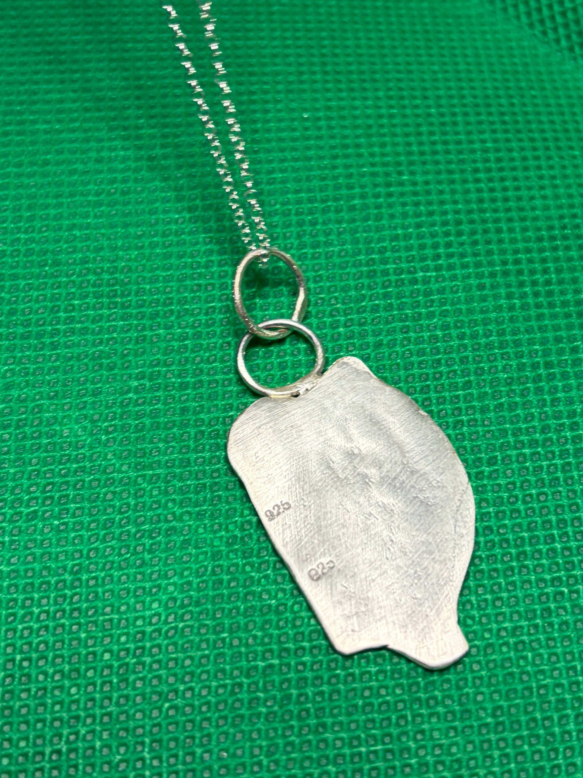 Handmade sterling silver Irish harp pendant on an 18 inch necklace