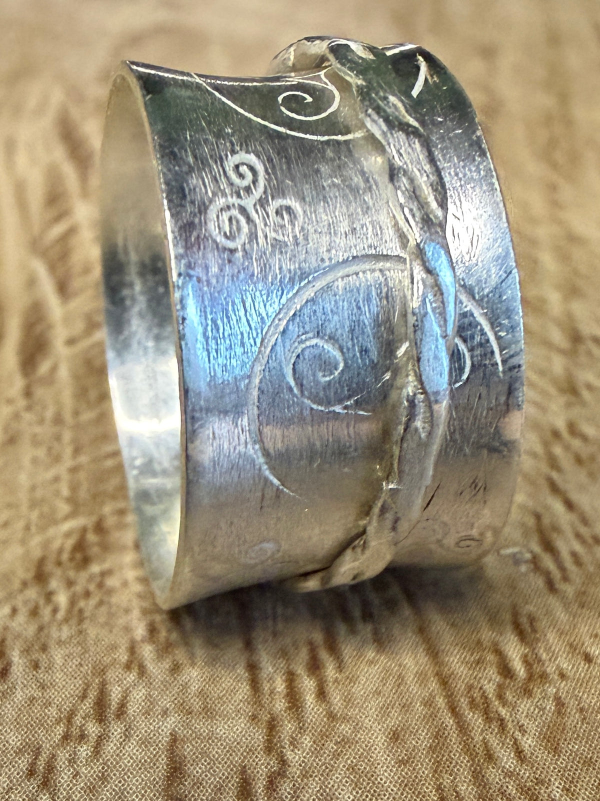 Handmade Sterling Silver Fidget Spinner ring size M