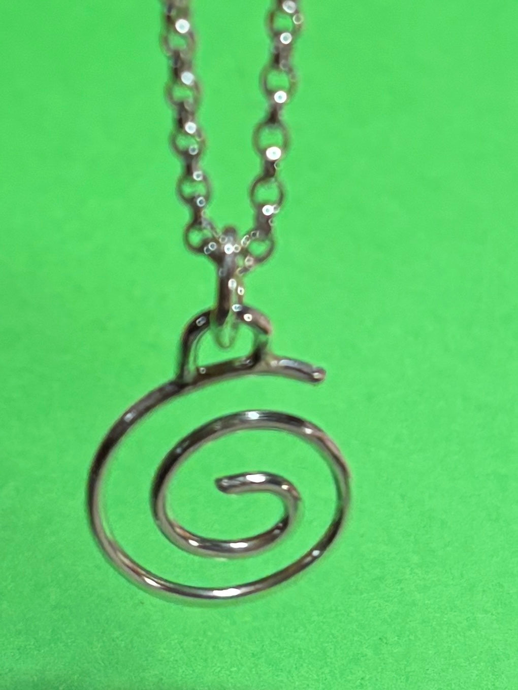 Handmade sterling silver Celtic spiral pendant on 18 or 20 inch chain