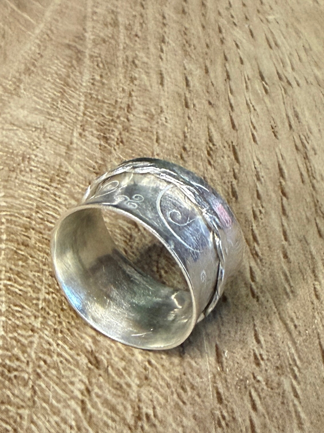 Handmade Sterling Silver Fidget Spinner ring size M