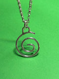 Handmade sterling silver Celtic spiral pendant on 18 or 20 inch chain