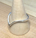 Hand made sterling silver wish bone ring. Size Q
