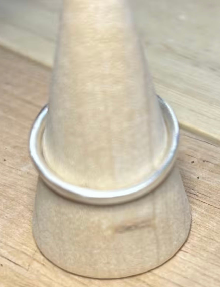 Hand made sterling silver wish bone ring. Size Q