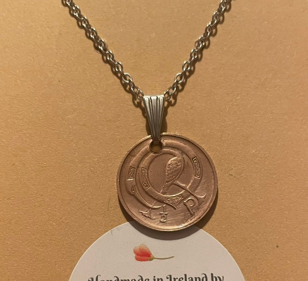 Irish Decimal Coin Necklace 19.5 inch stainless steel. Various types