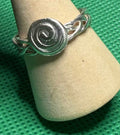 Hand made silver Celtic twist with swirl ring. Size P
