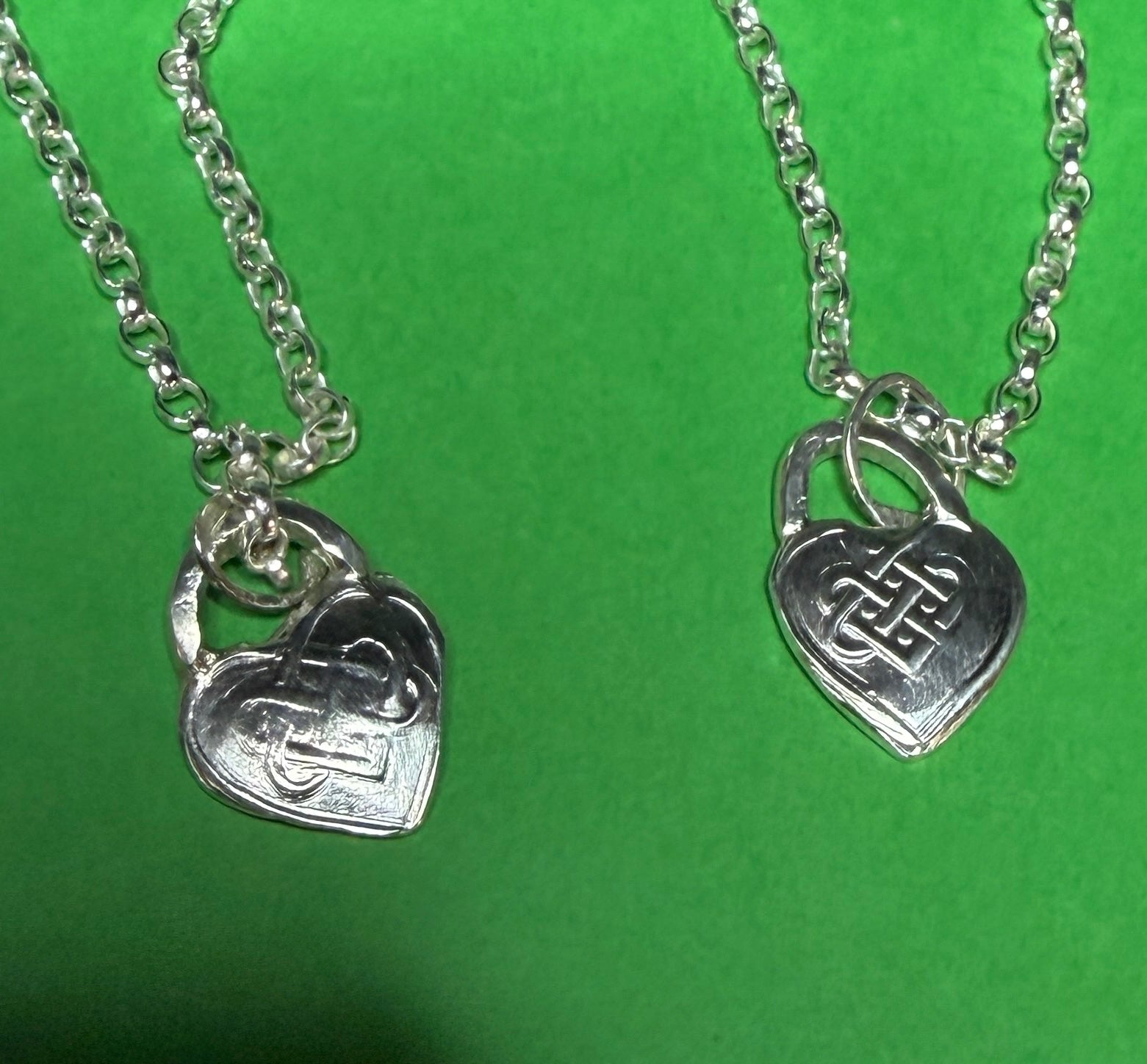 Handmade sterling silver Celtic heart small pendant