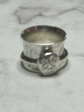 Handmade sterling silver Triskele spinner ring. Good for fidgeting and anti anxiety