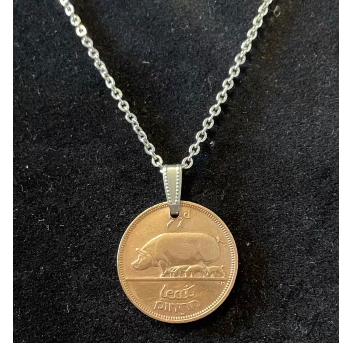 Irish Pre Decimal and Decimal Coin Necklace 18 inch. Multiple types available