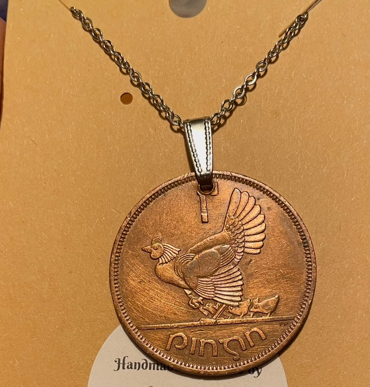 Irish Pre Decimal and Decimal Coin Necklace 18 inch. Multiple types available