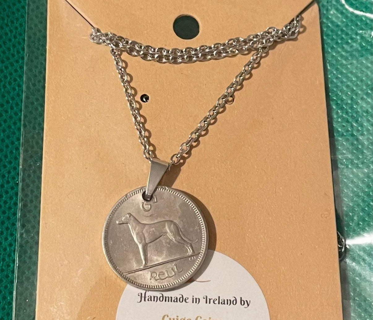 Irish Decimal Coin Necklace 19.5 inch stainless steel. Various types