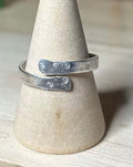 Hand made silver Celtic adjustable spiral ring.