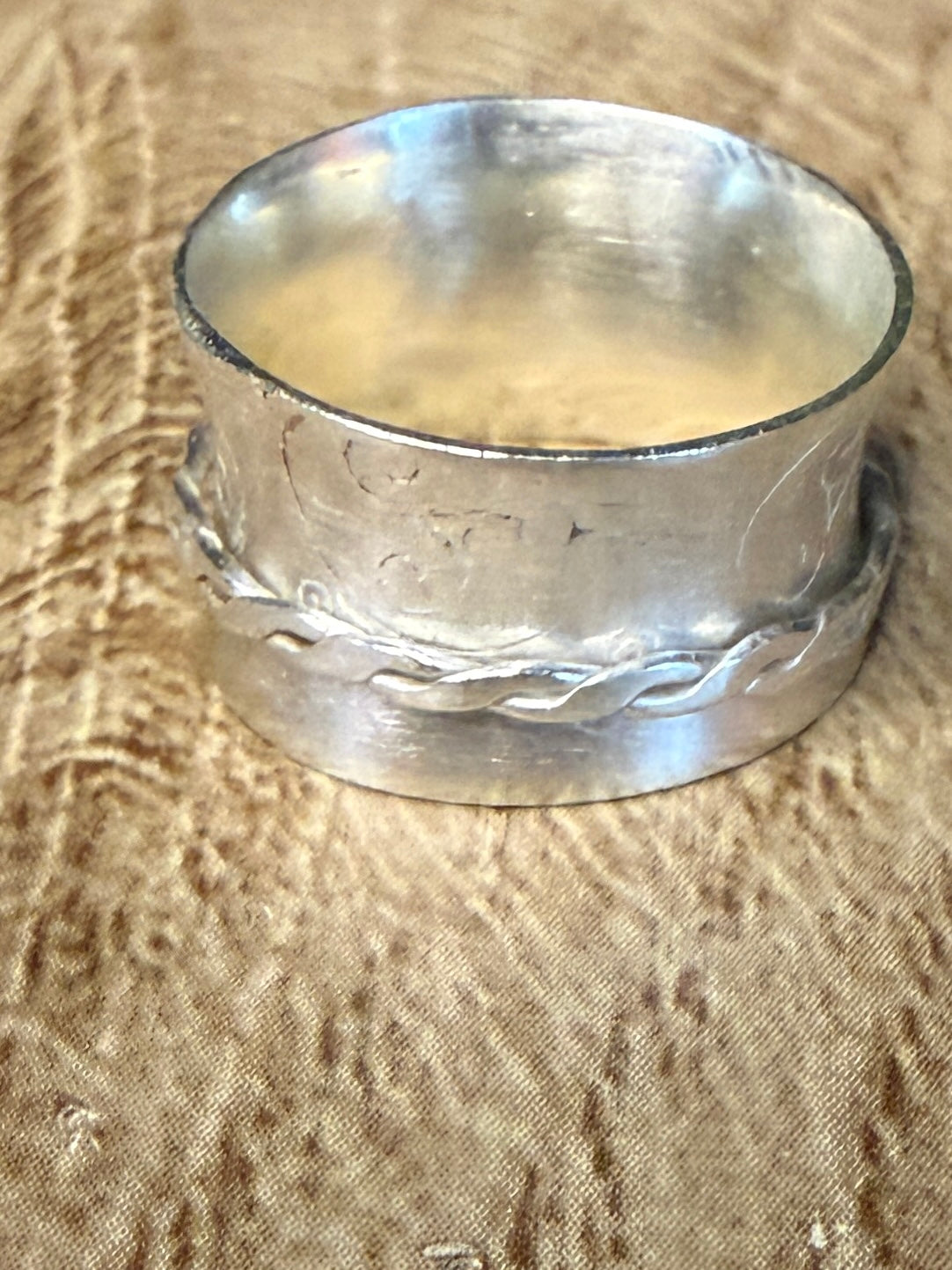 Handmade Sterling Silver Fidget Spinner ring size M
