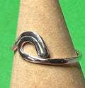 Handmade sterling silver wave ring