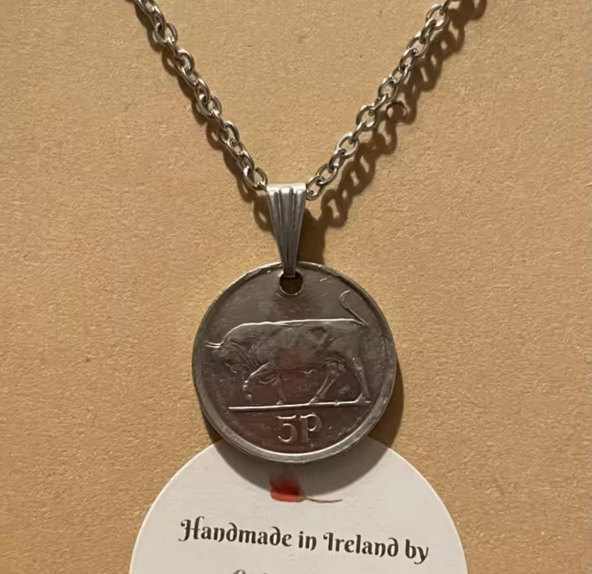Irish Decimal Coin Necklace 19.5 inch stainless steel. Various types