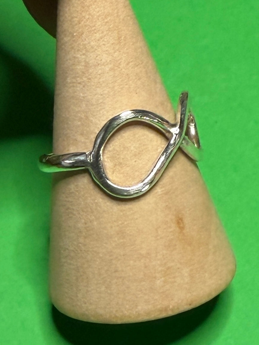 Handmade sterling silver infinity ring