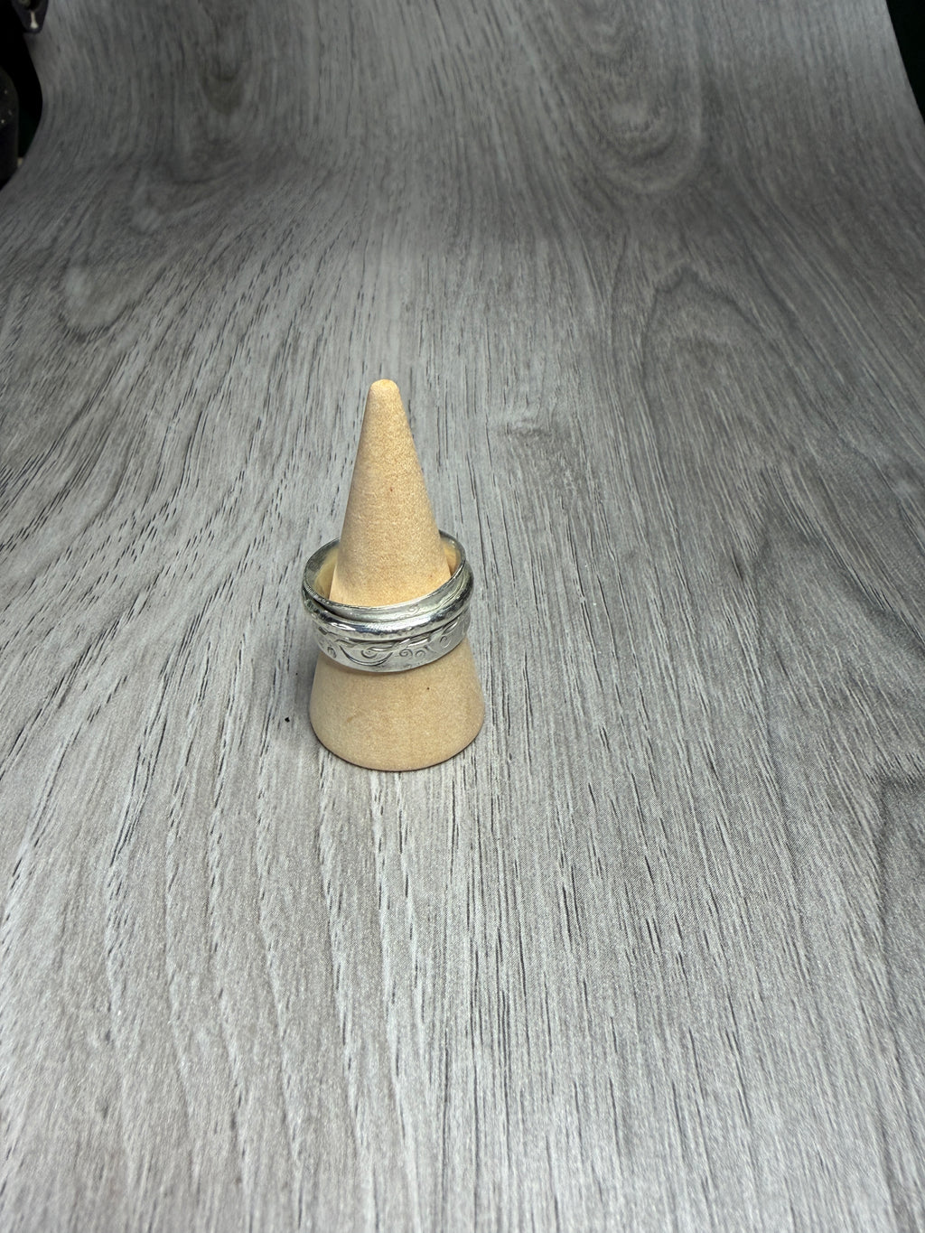 Handmade sterling silver fidget anti anxiety spinner ring.