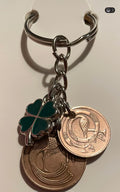 Handmade Irish coin keyrings. Made with circulated coins various types available