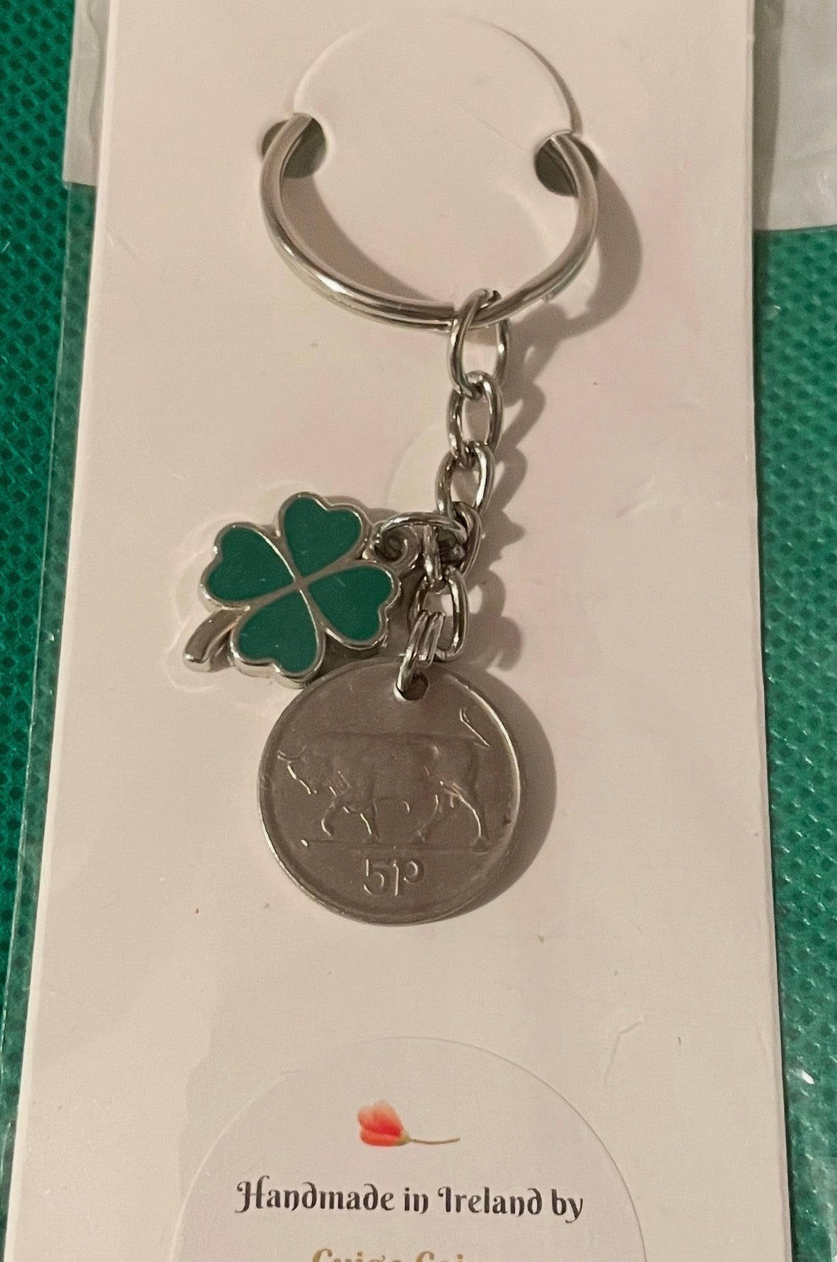 Handmade Irish coin keyrings. Made with circulated coins various types available