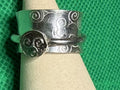 Hand made silver spinner anti anxiety fidget ring.
