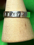 Hand made sterling silver slainte ring. Means health.